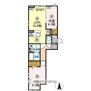 グラナーデ保木間【1階】の間取り