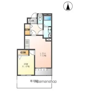 フォレストアオヤマ2【1階】の間取り