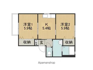 長野県諏訪市大字中洲【アパート】の間取り