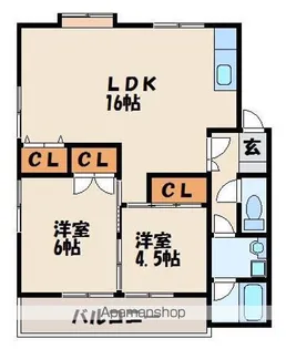 リバーサイドMⅡ【3階】の間取り