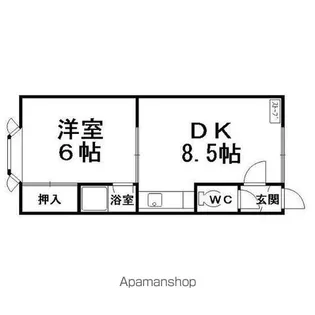 ハイツサニーヒルⅢ【2階】の間取り