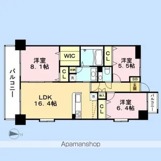 CRESTY藤崎【8階】の間取り