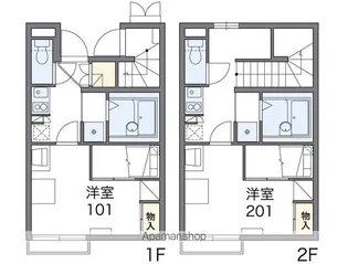 レオパレスふじ【2階】の間取り