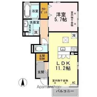 エスペランサ B【1階】の間取り
