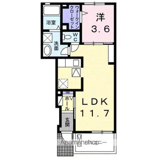 メゾンエスポワールⅡ C【1階】の間取り