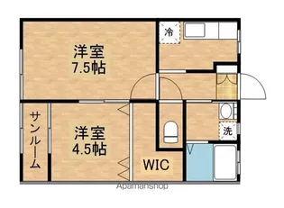 ユニヴェール B棟【2階】の間取り