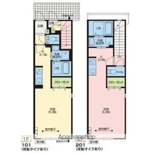 クロノレジデンス(CHRONO RESIDENCE)【1階】の間取り