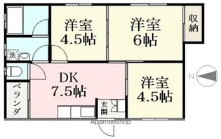 志比口黒川コーポ【105号室】の間取り