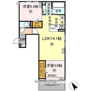 CAMPANELLA庚午北【2階】の間取り