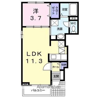 ベルコリーヌ【1階】の間取り