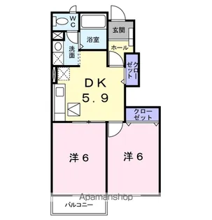 ル・モンドFⅠ【1階】の間取り