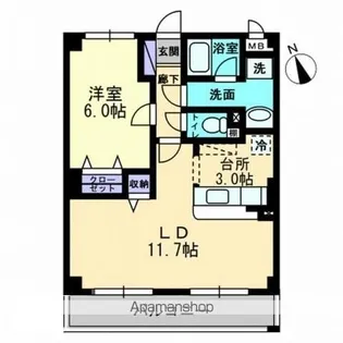 ヴィラブライトン【1階】の間取り