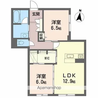 徳島県徳島市北矢三町2丁目【マンション】の間取り