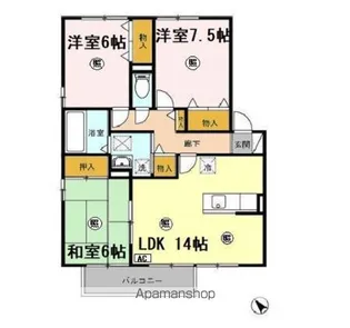 ハイツR【2階】の間取り