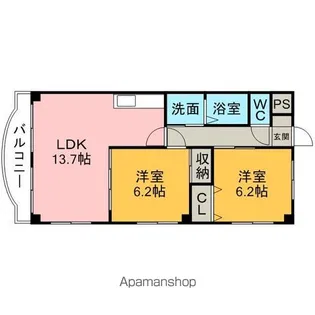 コテエイジ半崎【301号室】の間取り