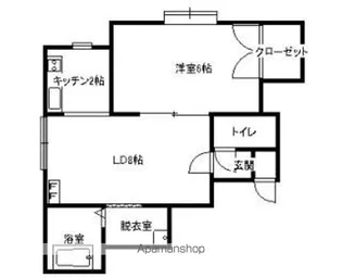 ヌーベルヴァーグ伏古【105号室】の間取り