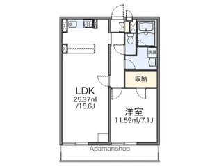 レオパレス紫峰ヶ丘Ⅰ【1階】の間取り