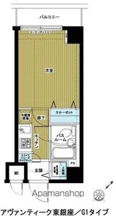 ZOOM東銀座【6階】の間取り