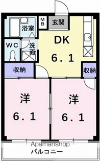 ドミール南嶋【202号室】の間取り