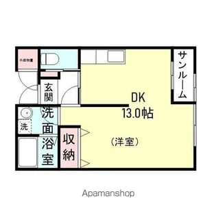 アモーレ本町 C棟【2-1号室】の間取り