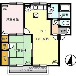 アムール A棟【1階】の間取り