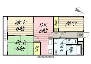 コスティール・沖【4階】の間取り
