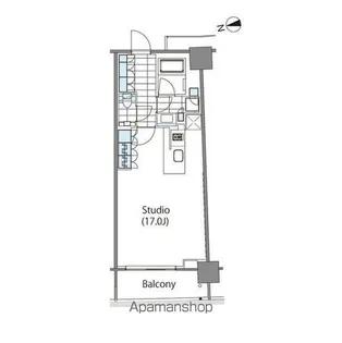 コンフォリア新宿イーストサイドタワー【4階】の間取り