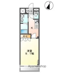 ビアンカあさひⅡ【1階】の間取り