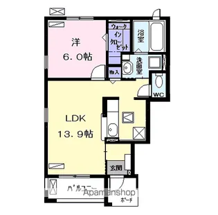 グランツコートKK Ⅳ【1階】の間取り