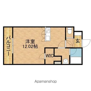 レアリゼ天神【1階】の間取り