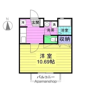 エアフォルク新田東Ⅰ番館・Ⅱ番館【Ⅰ-202号室】の間取り
