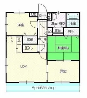 メゾン田中【1階】の間取り