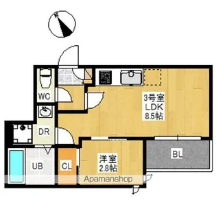 REGALEST 舟入本町SK【303号室号室】の間取り