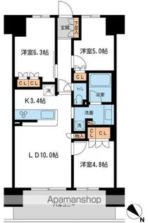 BLESS宮崎台【3階】の間取り
