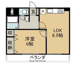 大松ビル【302号室】の間取り