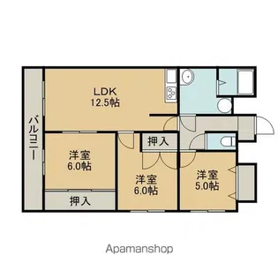 セントラル真々地【503号室】の間取り