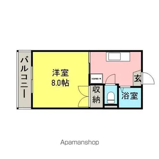 ウッディーハイツ【1階】の間取り