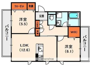 シャーメゾン北楠葉【1階】の間取り