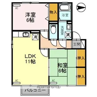 ファミールAKI【2階】の間取り