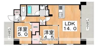 スプランディッド天王寺SOUTH【6階】の間取り