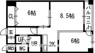 エスパシオ白石【4階】の間取り