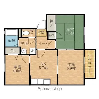 フォーレス下松【B202号室】の間取り