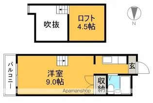 新堀ハイツ3【4階】の間取り