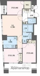 ドゥーエ横浜駅前【914号室】の間取り