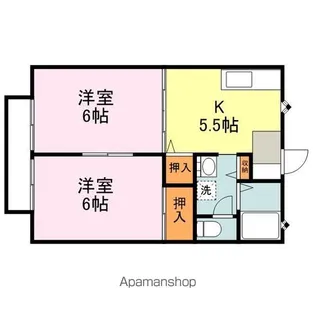 ヒルズコート木之庄Ⅱ【2階】の間取り