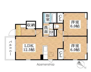 ベルソレイユ【1階】の間取り