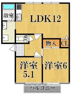 ラ フォーレ2番街【1階】の間取り