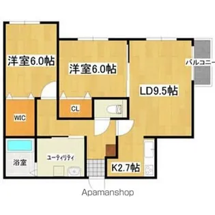 A BOND菊水【502号室】の間取り