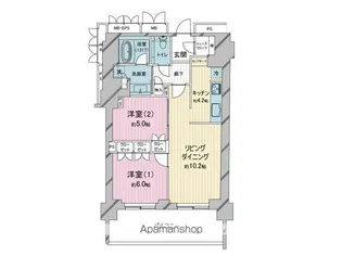 ジオ御苑内藤町【106号室号室】の間取り