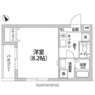 東京都中野区上高田1丁目【マンション】の間取り
